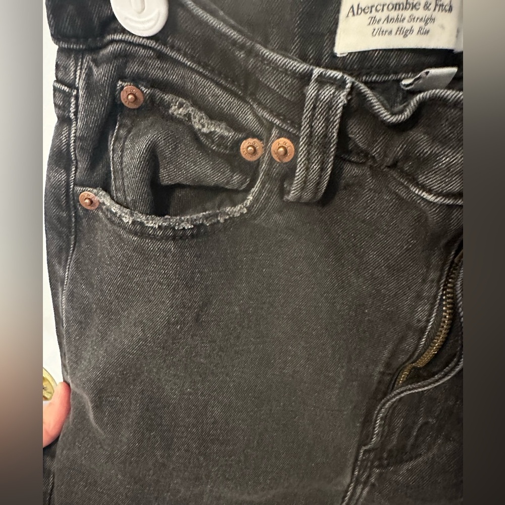 Abercrombie distressed black jeans